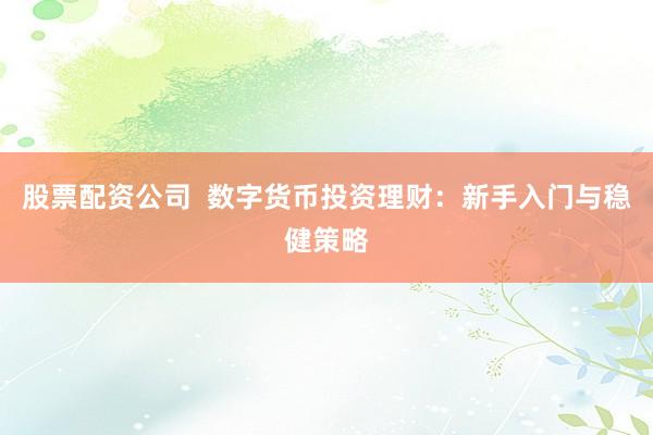 股票配资公司  数字货币投资理财：新手入门与稳健策略