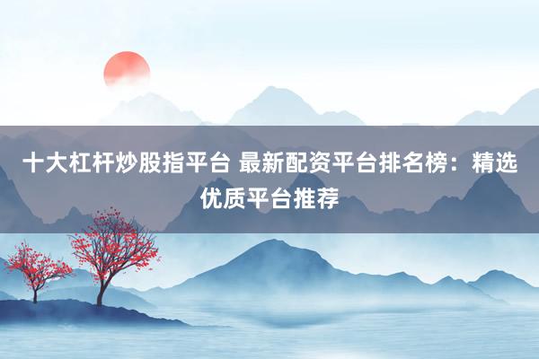 十大杠杆炒股指平台 最新配资平台排名榜：精选优质平台推荐