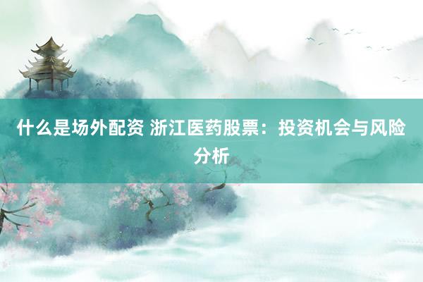 什么是场外配资 浙江医药股票：投资机会与风险分析
