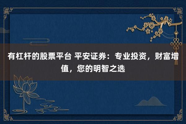 有杠杆的股票平台 平安证券：专业投资，财富增值，您的明智之选
