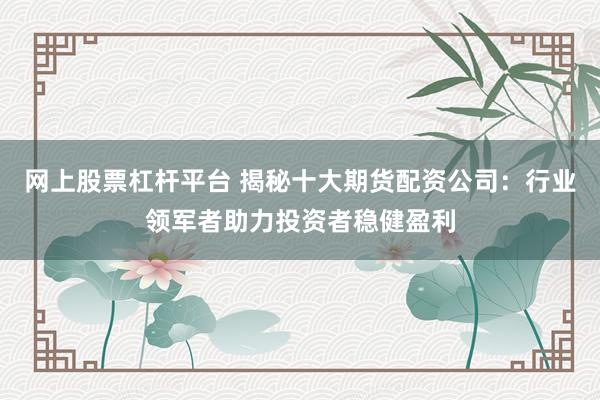 网上股票杠杆平台 揭秘十大期货配资公司：行业领军者助力投资者稳健盈利