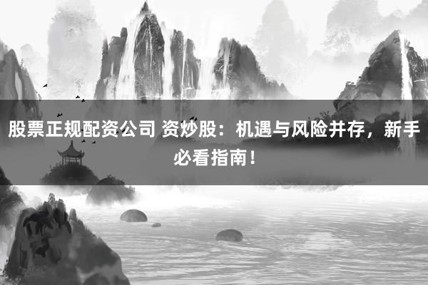 股票正规配资公司 资炒股：机遇与风险并存，新手必看指南！