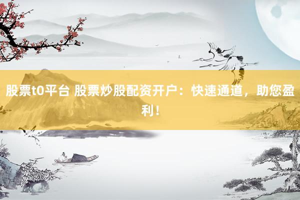 股票t0平台 股票炒股配资开户：快速通道，助您盈利！