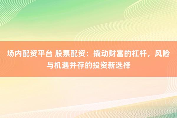 场内配资平台 股票配资：撬动财富的杠杆，风险与机遇并存的投资新选择