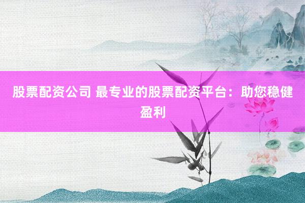 股票配资公司 最专业的股票配资平台：助您稳健盈利