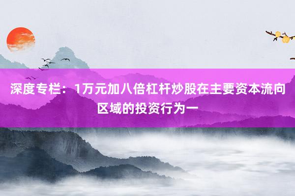 深度专栏：1万元加八倍杠杆炒股在主要资本流向区域的投资行为一